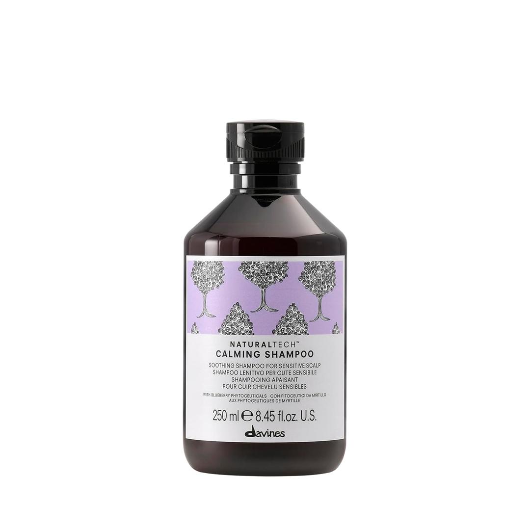 Davines Naturaltech Calming Shampoo, Soothing & Relieving for Sensitive Scalp - With Blueberry Phytoceuticals - Gentle Cleanser Reduces Itching & Redness, 8.45 Fl Oz