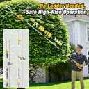Pole Hedge Trimmer for Dewalt 20V Battery, Pole Trimmer with 135Adjustable Head,Sectional Extension Pole with 16 FT Reach,16-Inch Dual-Action BladeBattery Not Included