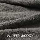 Bearberry Super Soft Fluffy Throw Blanket Lightweight Cozy Warm Throw Blankets for Couch Bed Sofa All Season (Dark Grey, 50x60)