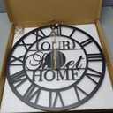 Lbc.JzJu 20inches/ 50cm Wall Clocks Roman Numeral Battery Powered No Ticking Silent Modern Unique Metal Wall ClocksSuitable Living Room Kitchen Bedroom Fireplace Office Farmhouse