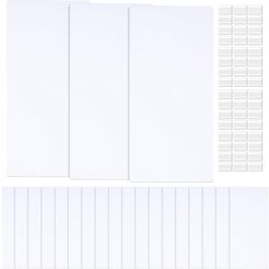6 Pcs 5 x 3 Inch Flat Blank Plate Wall Hole Covers Ceiling Covers Plate with 48 Pcs Double Faced Adhesive Tape for Floor or Wall(5 x 3 Inch)