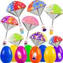 Easter Basket Stuffers Toys for Kids: Easter Gifts for Kids Prefilled Easter Eggs Stuffers with Parachute Toys - Easter Egg Fillers Ideas Gifts Outdoor Games for 4 6 8 10 12 Boys Girls (8 Pack)