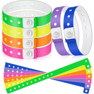 Jetec 48 Pieces Vinyl Plastic Wristband for Events Concerts Carnivals Nightclubs Disposable Wristband for Finger Sucking Prevention, Multi-Color(Vivid Style) Jetec 48 Pieces Vinyl Plastic Wristband for Events Concerts Carnivals Nightclubs Disposable Wristband for Finger Sucking Prevention, Multi-Color(Vivid Style)