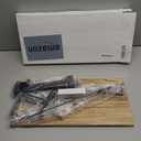 Garage Paper Towel Holder Wall Mount, Wooden Paper Towel Holder with Shelf for Kitchen Garage Quick Clean Station, Garage Organization and Storage with 4 Detachable Hooks