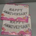 TONIFUL HAPPY ANNIVERSARY Letter Balloons - 16 Inch Gold Wedding Foil Balloons Banner Reusable Material for Bachelorette Party Anniversary Couple Party Decorations