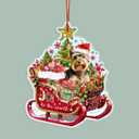 3 x Yorkshire Terrier Christmas Ornament - Yorkie Dog Aluminum Ornaments for Men, Women - Christmas Tree Decorations 2024
