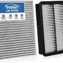 Engine+Cabin Air Filters Fit 2015 2016 2017 2018 2019 Hyundai Sonata 2.4L (Gas) Not for Hybrid Engine Air Filter Replacement Automotive Accessories CF12151 CA11942