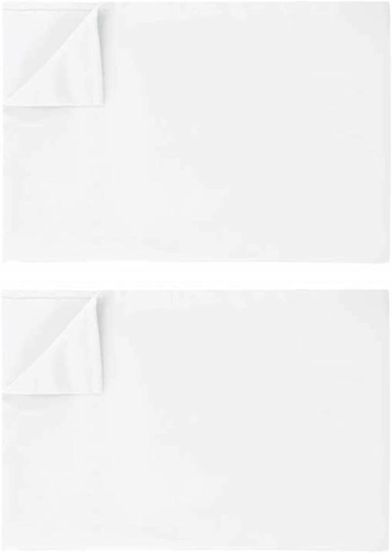Ghooss Twin Size Flat Sheet Only-1500 Series Luxury Brushed Microfiber Bed Top Sheet,Wrinkle, Fade Resistant-2 Pack-White