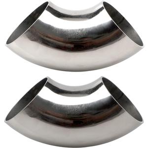 Stainless 4 Inch 90 Mandrel Bend Elbow, SS304 Stainless Steel Bend Tube 90 Degree Exhaust Elbow Pipe - Thickness 16GA/.065" for Car Modified Exhaust System, Stair Handrail (2 pcs)