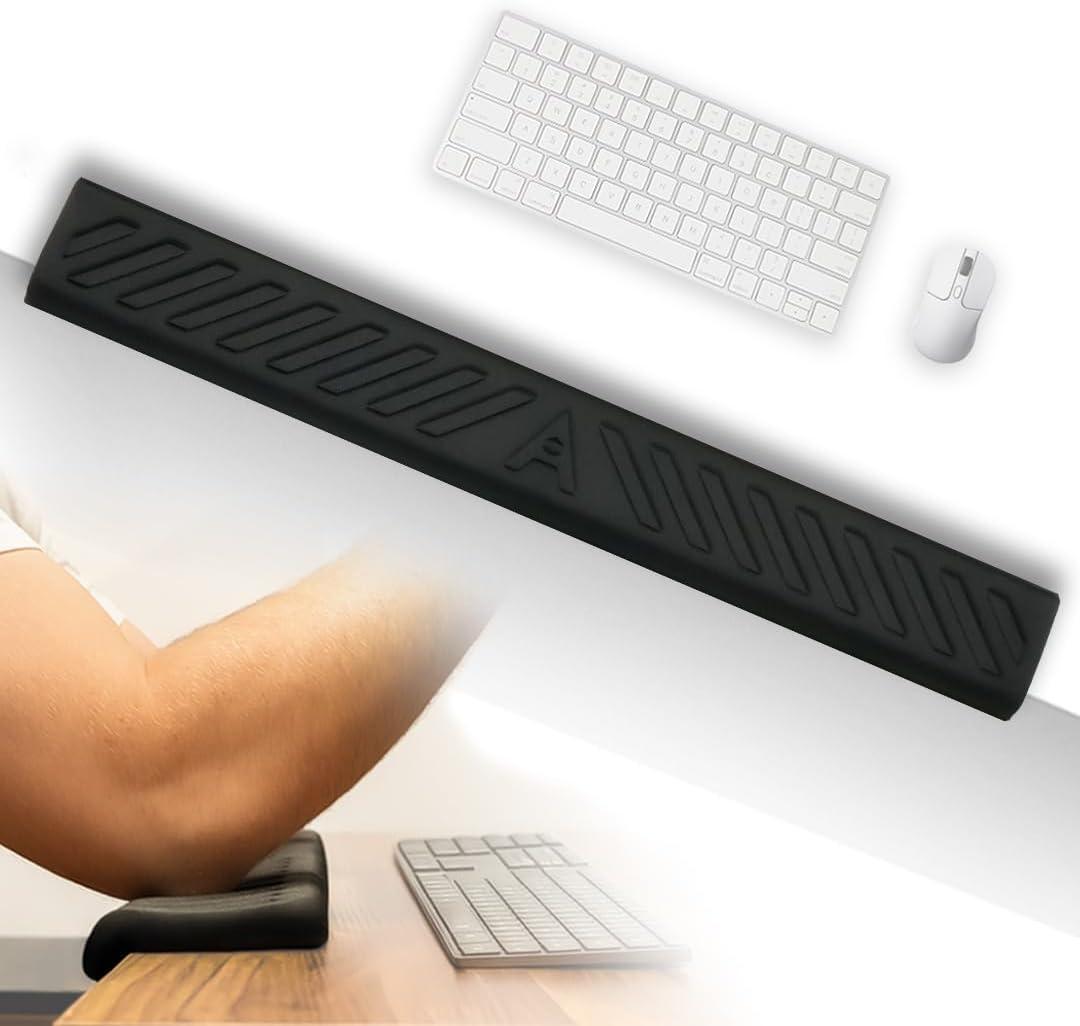 Extra Long Desk Arm Rest 28 Inch | Full Arm Memory Foam Support for Wrist Elbow & Forearm | No Slip Desk Edge Pad for Typing Work & Gaming | ArmCloud