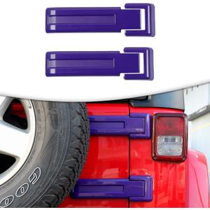 Tailgate Hinge Cover Fit for 2007-2018 JK JKU, Spare Tire Rear Door Bracket Trim Cover(Purple)