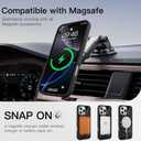 AIGOMARA Magnetic for iPhone 16 Pro Max Case, Compatible with Magsafe, Glossy Slim Hard PC Back Soft TPU Bumper Protective Shockproof Phone Case, Black