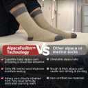 Alpaca Wool Unisex Winter Heavyweight Crew Socks Hiking Boot Warm Thick Thermal Cushioned Moisture Wicking (L)