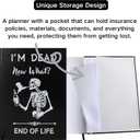 Im Dead Now What Planner :End of Life Planner Funny with Pockets, Leather bound Hardcover Journal Organizer Notebook Death Organizer End of Life Planning Paperback Possessions Affairs Workbook
