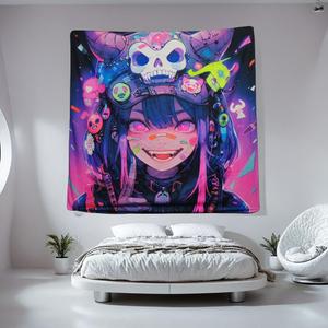 Houhuang Hanging Paintings, Blacklight Tapestry, Murals, And Decorative Paintings , Cartoons, Polyester Material (59 "X 59") For Families, Bars, And Outdoor Parties (24806)