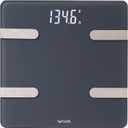 Taylor Bluetooth Smart Body Composition Scale for Body Weight, Body Fat, Water, Muscle and Bone Mass, Weight Tracking, and BMI with Smartphone App, 400 lbs - Charcoal (5297054)