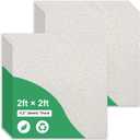 2ft x 2ft Printed Pro Ceiling Tiles - PVC Ceiling Panel 24 x 24in Waterproof, Washable and Fire-Rated - High-Grade PVC to Prevent Breakage-Cover 48 Sq. Ft-Package of 12 Tiles