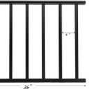 Metty Metal 3Ft W x 36in H Level Deck Railing Kit, Textured Black AAMA2604 Powder Coat, IBC Certified Guard Rail for Deck Porch Balcony Patio Outdoor