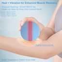 Vibrating Massage Ball with Heat, 7 Modes, Memory, Myofascial Release, Deep Tissue Muscle Recovery Ball for Trigger Point Massage - Mobility Ball Back & Hip Flexor Release Tool (Blue)