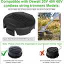 DWO1DT995 Replacement Trimmer Head Cap Spring and Base Compatible with Dewalt Cordless String Trimmer Models: DCST920 DCST925 DCST922 DCST970 DCST990,Replacement Cover Spring & Base Part