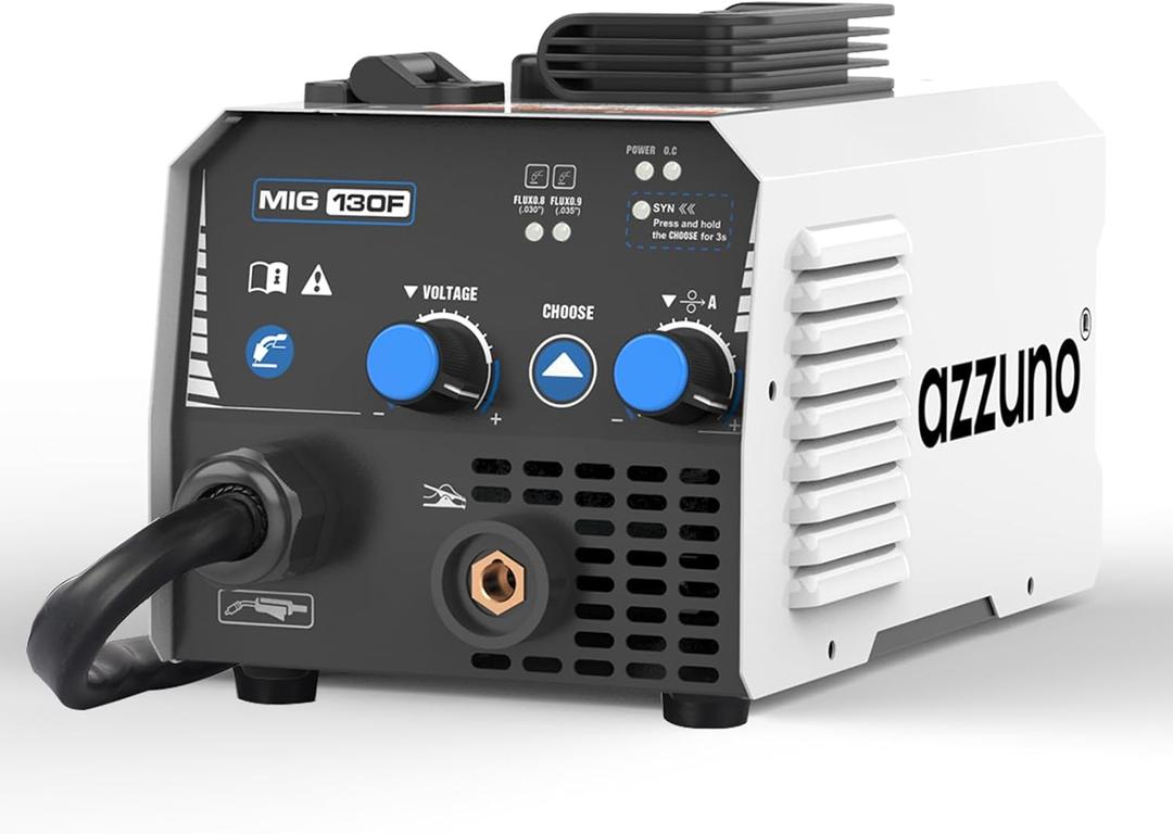 AZZUNO MIG Welder 110V 130A Welder Machine, Flux Core MIG Welding Machine