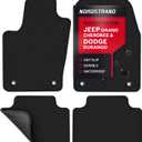 All Weather Floor Mats for Jeep Grand Cherokee 2011-2021 (not Long) & Dodge Durango 2016 2017 2018 2019 2020 2021 - Custom Fit - 1st and 2nd Rows Set - Anti-Slip Backing - 22oz Carpet Mat