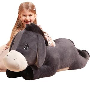 IKASA Giant Donkey Stuffed Animal Plush Toy,Big Large Jumbo Soft Toys,33" Cute Huge Size Fluffy Plushy Fat Plushie,Gifts for Kids Girls Boys