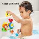 G-WACK Bath Toys for Toddlers Age 1 2 3 Year Old Girl Boy, Preschool New Born Baby Bathtub Water Toys, Durable Interactive Multicolored Infant Toy, Lovely Monkey Caterpillar,2 Strong Suction Cups