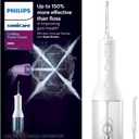 Philips Sonicare Cordless Power Flosser 3000 - Water Flosser with Innovative Quad Stream Technology, Oral Irrigator with 2 Flossing Modes and 3 Pressure Levels, IPX7 Waterproof, White, HX3826/21