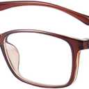 oriopxic Oval Frame Nearsighted Glasses Myopia Distance Glasses Men Women Shortsighted Glasses (-1.5, Brown)
