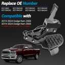 Rear Bed Step,Retractable Bed Step Bumper Step for 2019-2024 Dodge Ram 2500 3500 Truck Rear Tailgate Bedsteps Replaces 82215842AE 82215842AG 82215842AH 82215842AD 82215842AC