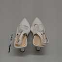 Coutgo Womens Slingback Stiletto High Heels Closed Pointed Toe Pumps DOrsay Sexy Office Dress Shoes (7, White)