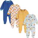 Onesies Brand Baby Boys' 4-Pack Sleep 'N Play Footies (Blue)