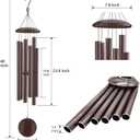Extra Large Wind Chimes for Outside Deep Tone, Sympathy Memorial Gifts for Loss of Loved One,48" Big Wind Chime w/ 6 Heavy Tuned Aluminum Tubes Outdoor Clearance for Garden,Yard,Patio & Lawn