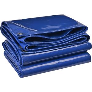 Heavy Duty Tarp 9.8x13.1ft, Thicken Waterproof Tarpaulin, Boat Tarps Covers with Grommets, Tarp Covers for Canopy, Extra Large Tarp for Canopy Tent, Roof, Camping, Woodpile (Blue)