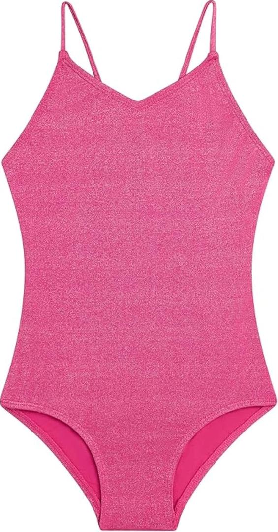 Kanu Surf Girls' Hurricane Beach Sport UPF 50 One Piece Swimsuit, 6X, Pink