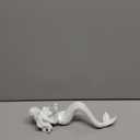 Unique Mermaid Aquarium Decorations - Resin Fish Tank Dcor Thematic Ornaments, Waterproof & Non-Toxic Mermaid Statue for Enchanting Aquarium Display, Item (White)