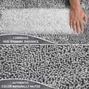 Yimobra Bathroom Rug Set 2 Piece, Luxury Shaggy Bath Mat Set with Non Slip Backing, Ultra Soft & Absorbent Mats for Bathroom Floor, Machine Washable, 31.5"x20"+24"x17", Light Grey