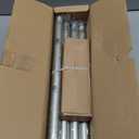 Extra Long Silver Curtain Rod, 1 Inch Adjustable Heavy Duty Curtain Rods for Windows 120 to 170 Inch, Decorative Modern Window Treatment Rods, Splicing Metal Drapery Pole, Easy Installation