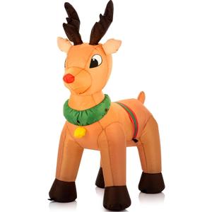 Celebright Christmas Inflatable Reindeer - Outdoor/Indoor Bright LED Light Up Porch Decoration - Built in Air Compressor - Pegs Included for Garden Use 100cm (3.3ft) Celebright Christmas Inflatable Reindeer - Outdoor/Indoor Bright LED Light Up Porch Decoration - Built in Air Compressor - Pegs Included for Garden Use 100cm (3.3ft)