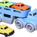 Green Toys Car Carrier, Blue - Pretend Play, Motor Skills, Kids Toy Vehicle. No BPA, phthalates, PVC. Dishwasher Safe, Recycled Plastic, Made in USA