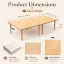 Low Picnic Table Portable, 60" X 30" Boho Picnic Table with Large Picnic Mat for Indoor,Outdoor,Camping, Wedding, Beach, Garden, Party(Large Size for 6-8)
