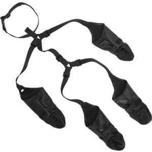 CDQL Dog Boots Leggings - Adjustable Suspender Boots for Dogs Protect Against Hot Pavement, Rain, Snow and Mud - Anti Slip Dog Shoes, Waterproof Dog Boots with Leggings for Rainy Day, Medium