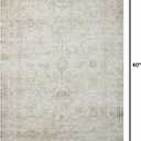 Loloi Amber Lewis Honora Collection HON-01 Ivory/Natural 2'-0" x 3'-4" Accent Rug
