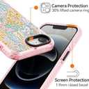 for iPhone 16E Case Cute - Compatible with Magsafe - Durable Shockproof 6.6 ft Drop Impact Phone Case - Funny Blue Spring Design (6.1") Glitter Pink