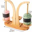 Eikovia Magnetic Wooden Yarn Holder for Crocheting and Knitting | Smooth Yarn Spinner Bowl with Magnetic Design and Instruction Manual for Crochet Knitting Yarn Storage and Crafting