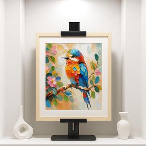 Adjustable Tabletop Easel Stand, Adjustable Metal Picture Frame Holder Stand for Display Up to 24" H, Desktop Art Display Stand for Painting, Photos, Canvas, Signs, Books