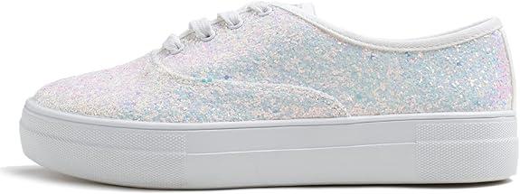 Women's Size 7 Sparkly Shoes With 2" Lift