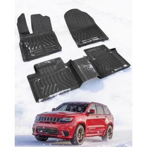 Floor Mats for Jeep Grand Cherokee: 2011-2021(Not for L), Car Accessories All Weather Floor Liners for Grand Cherokee 2011 2012 2013 2014 2015 2016 2017 2018 2019 2020 2021, Lightweight Tough XPE 3PCS