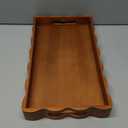 JUIOETURPine Wood Decorative Tray with Handle Rectangular Wooden Serving Tray for Breakfast in Bed,Coffee Table,Dining Table,or Kitchen - Perfect for Living Room,Bedroom,and Entryway Decor (Brown)